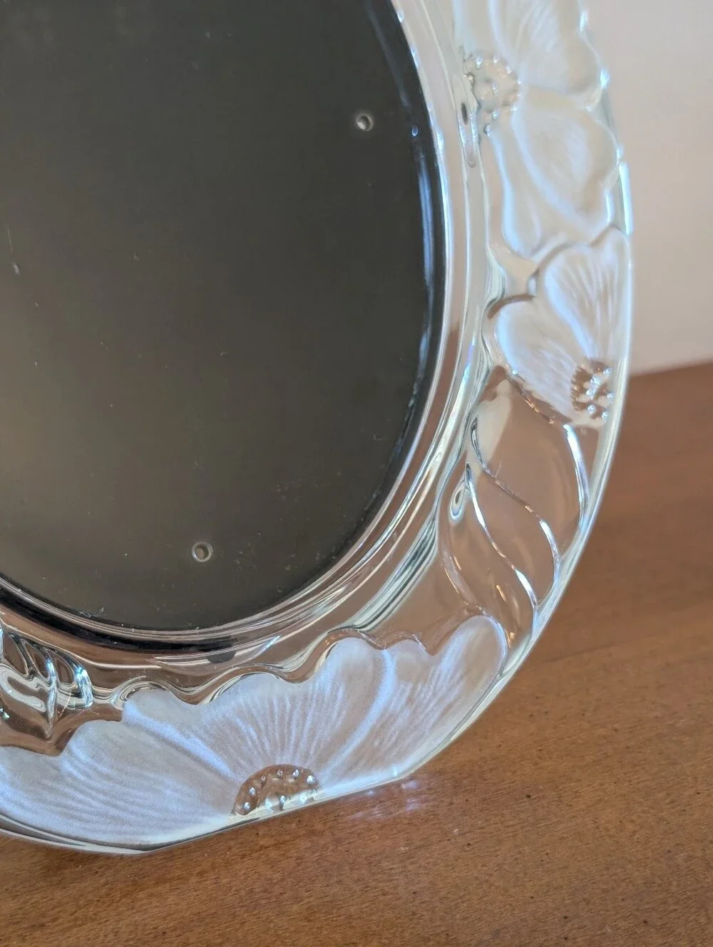Waterford Crystal Marquis Oval Mirror With Dogwood Flowers